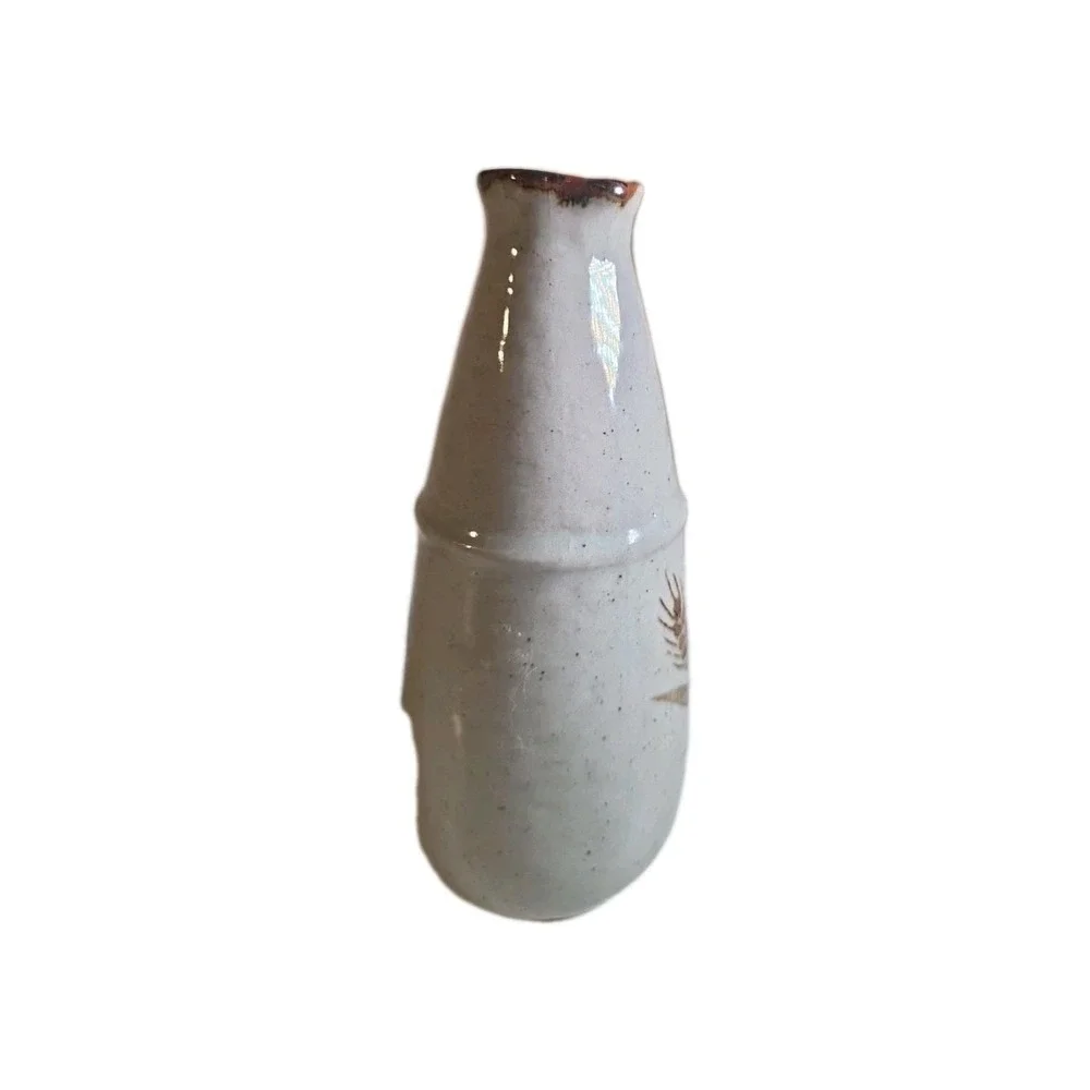 Otagiri Vintage stoneware‎ oil or vinegar cruet with a hand-painted wheat Design